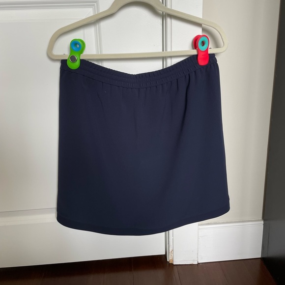 J. Crew Navy Blue Draw String Skirt - Picture 2 of 5